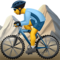 Man Mountain Biking emoji on Apple